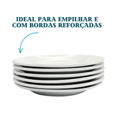 Prato raso de porcelana baru segunda linha ATLAS Pratos Rasos