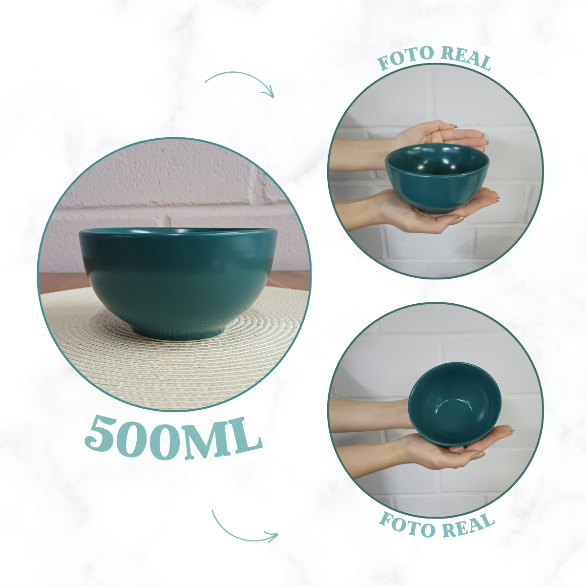 Cumbuca Ceramica Jade 500ml