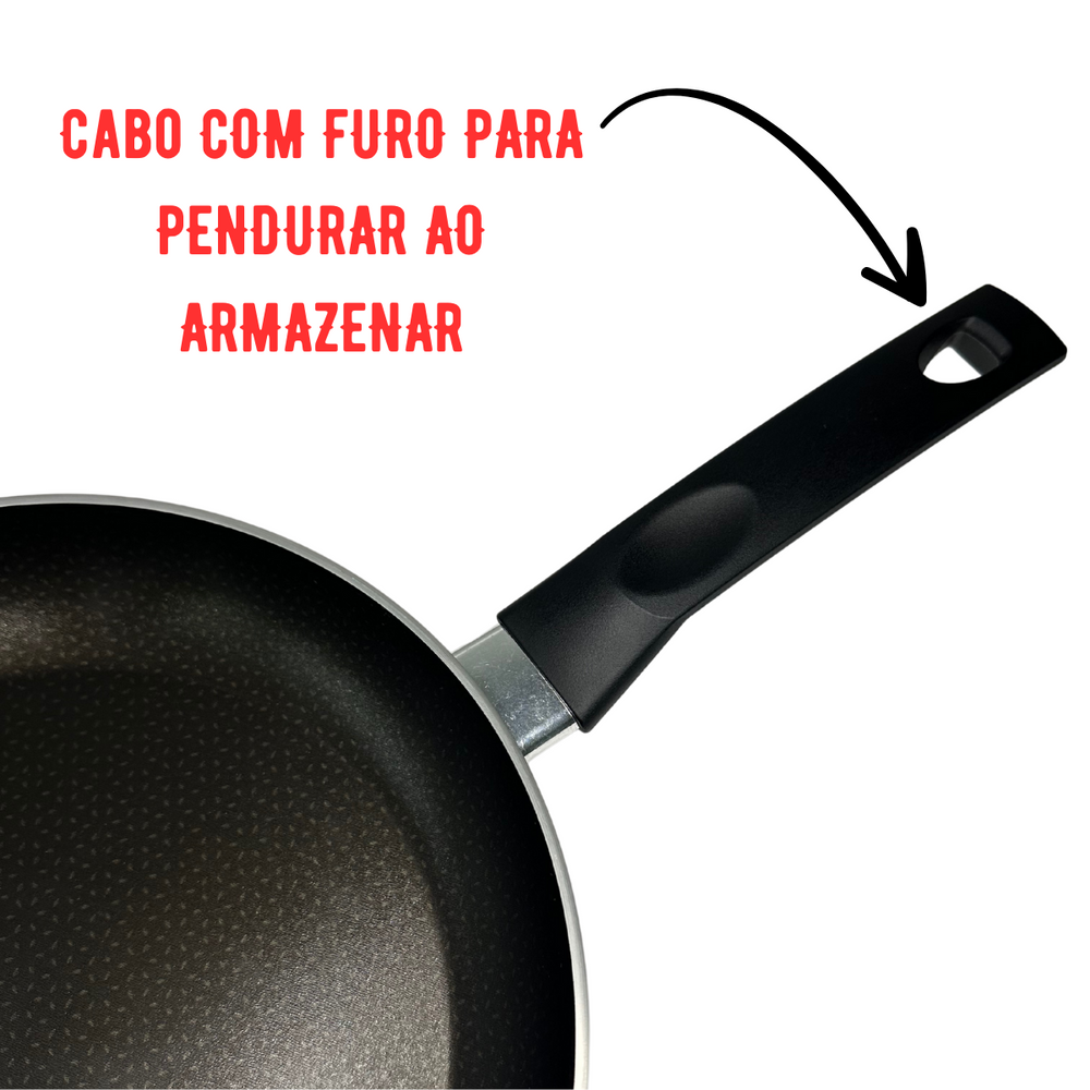 Frigideira Antiaderente Preta N28 - A Gourmet