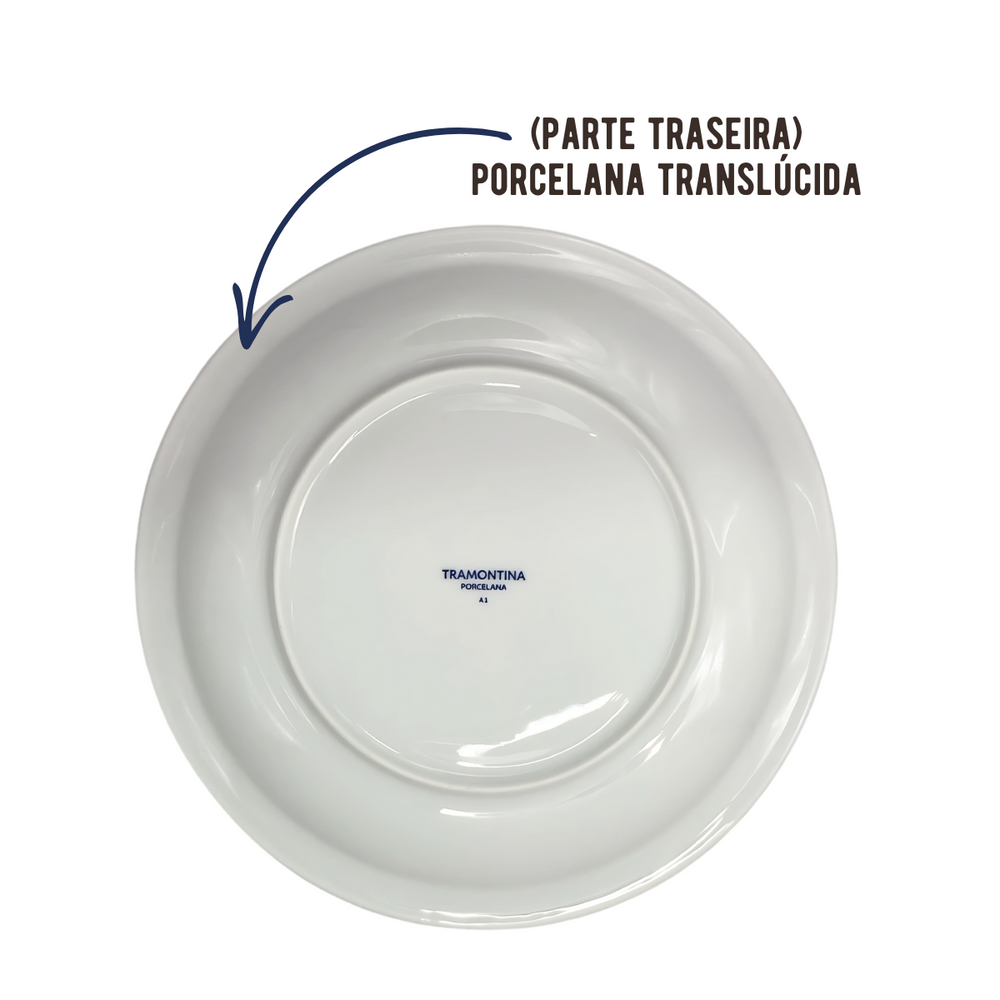 Prato Raso Porcelana 25,4cm - A Gourmet