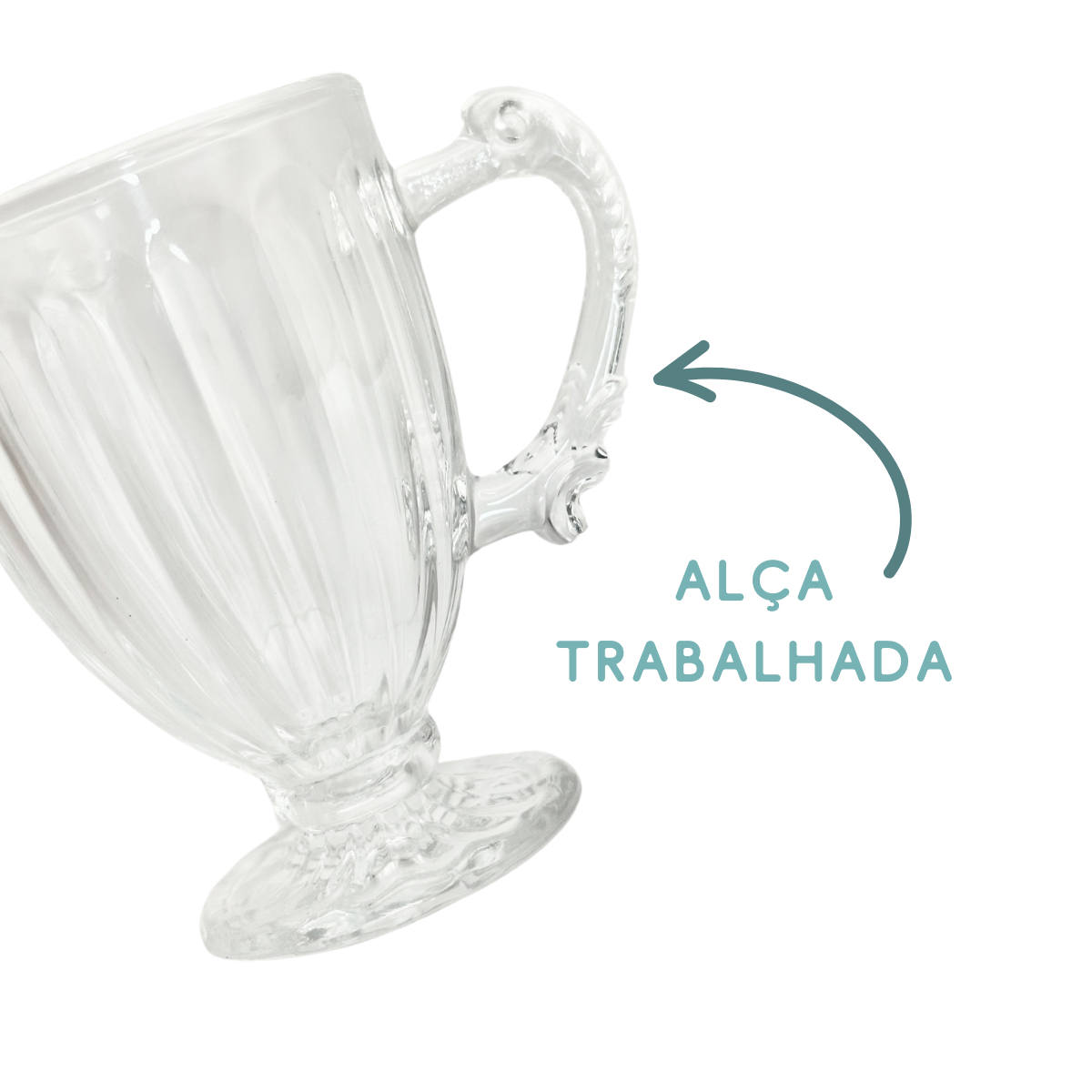 Xicara de Chá Vidro 190ml - A Gourmet