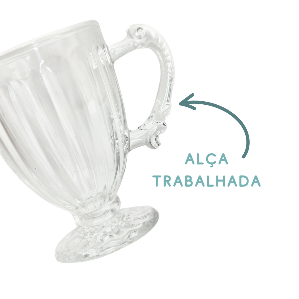 Xicara de Chá Vidro 190ml - A Gourmet