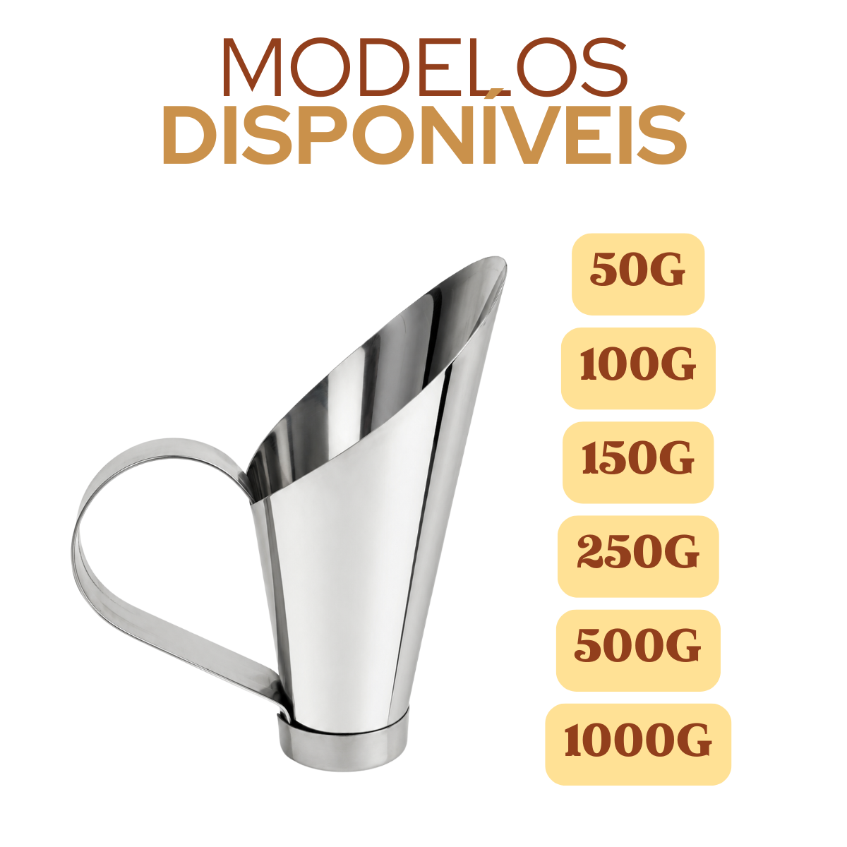 Concha Cereais Aço Inox 100g