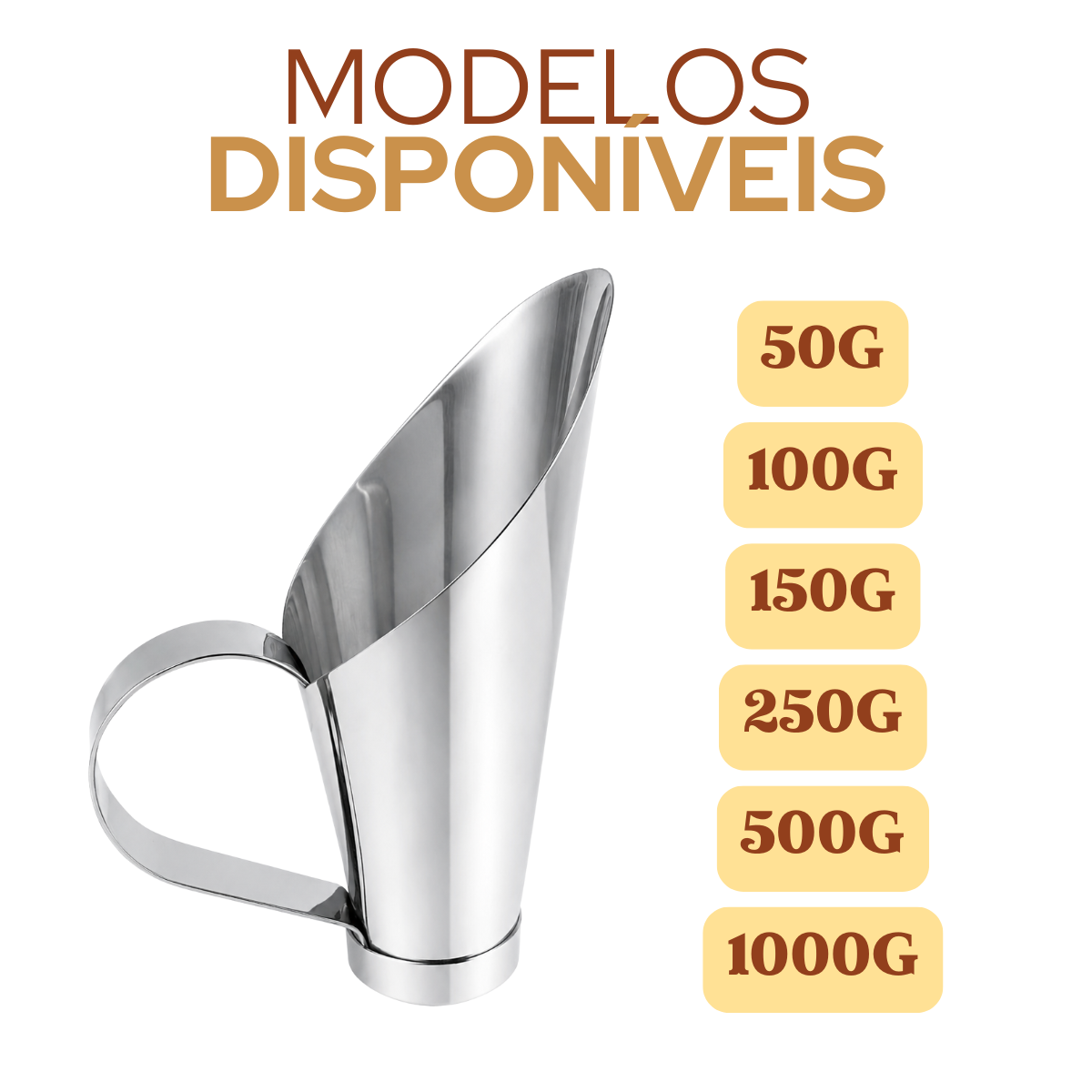 Concha de Cereais Aço Inox 150g
