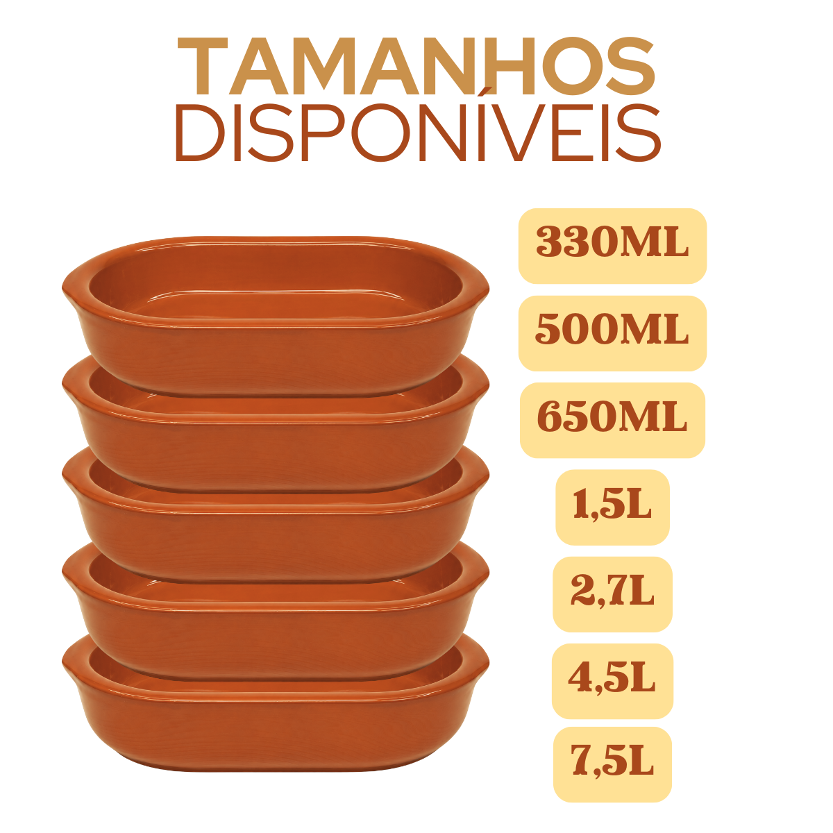 Assadeira Oval Cerâmica 400ml