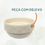 Tigela Marfim 500ml Cerâmica