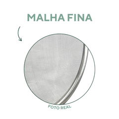 Peneira malha fina inox 26cm