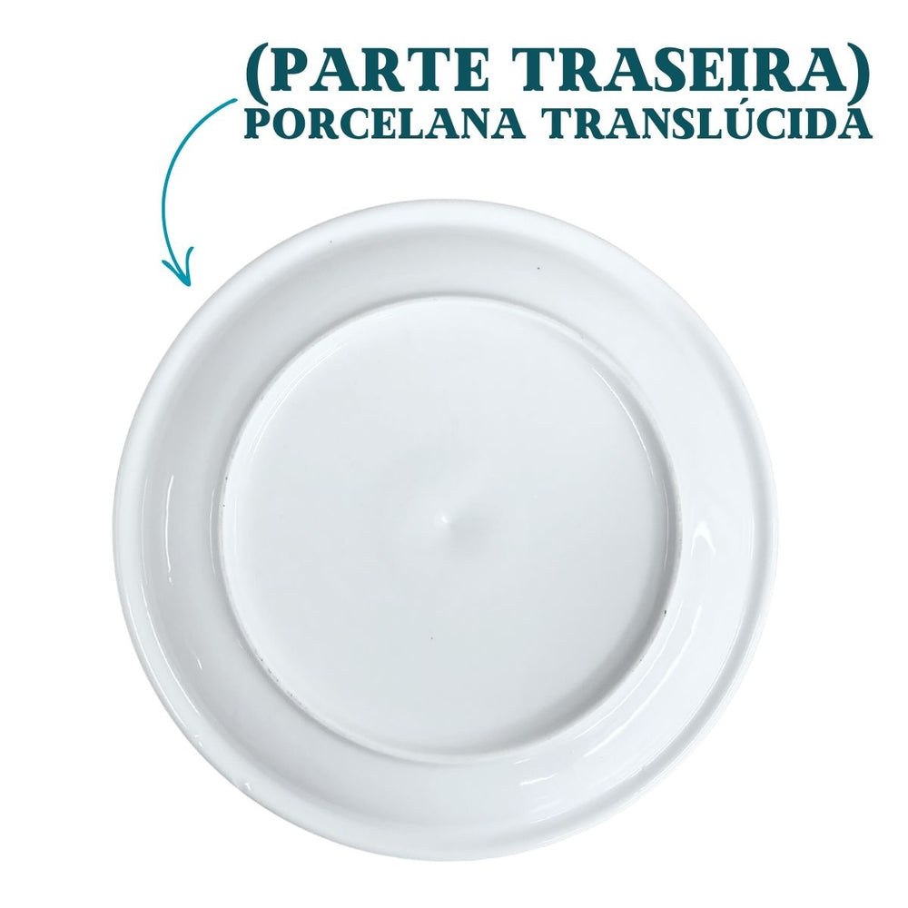 Prato Raso em Porcelana de Segunda Linha ATLAS Pratos Rasos