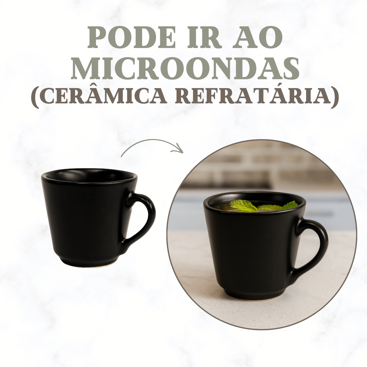 Xicara Chá Ceramica Refrataria 200ml