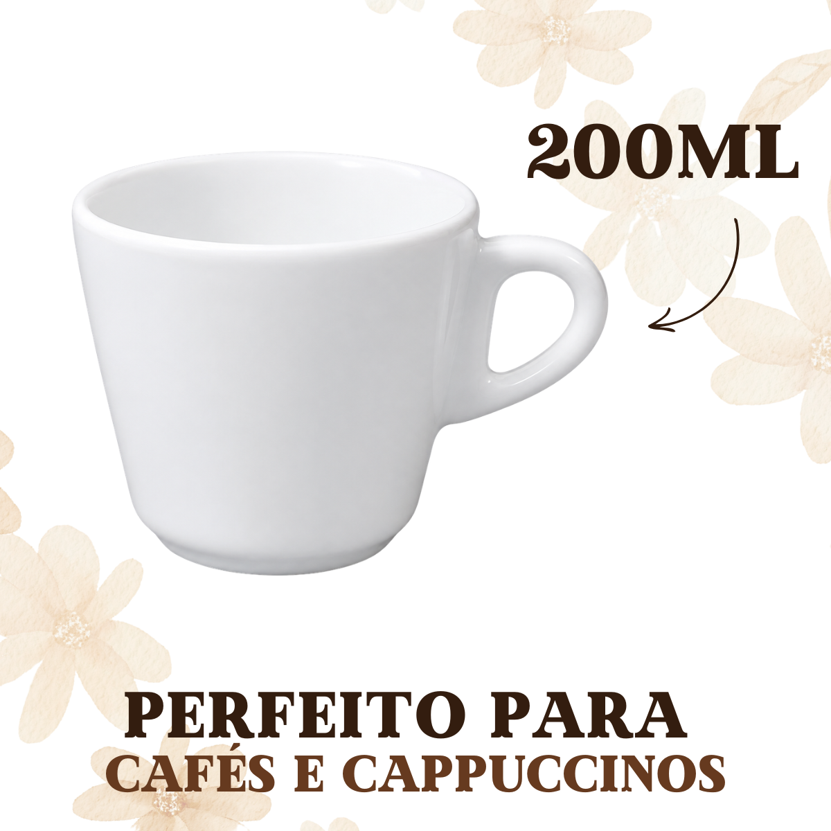 Xicara Chá 200ml Piramide Com Pires Madeira