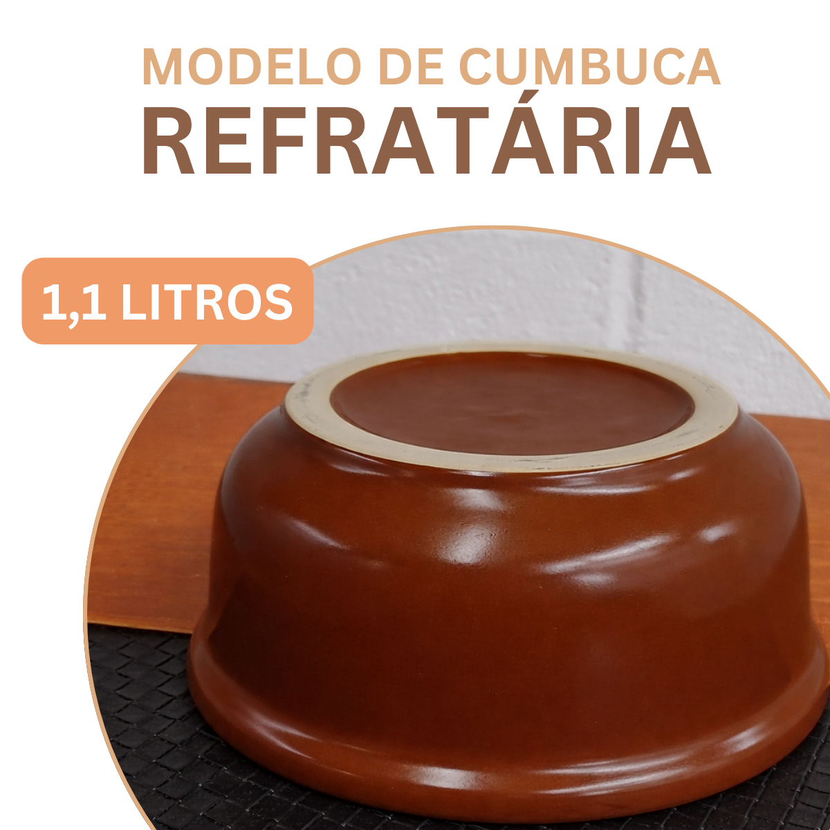 Cumbuca Ceramica Refrataria 1,1Litros