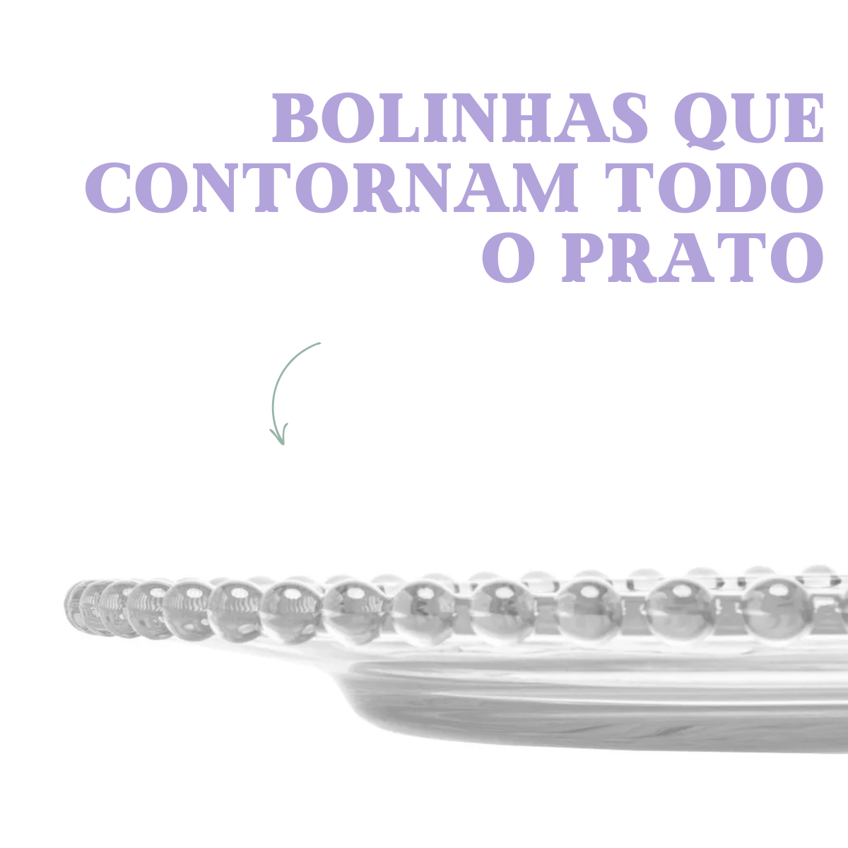 Prato Raso Coração Cristal