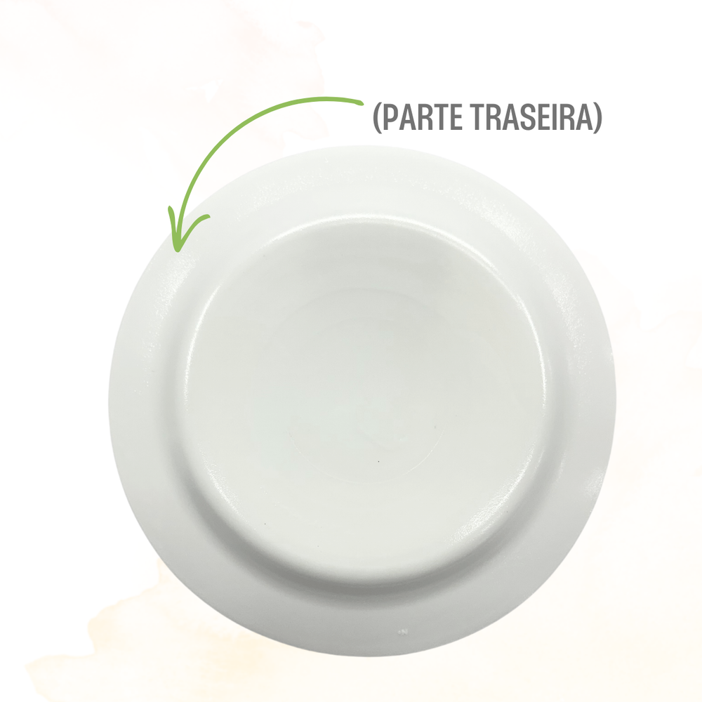 Prato Menu Raso Opaline Vidro Temperado - A Gourmet