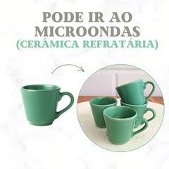 Xicara Café Ceramica Verde 70ml