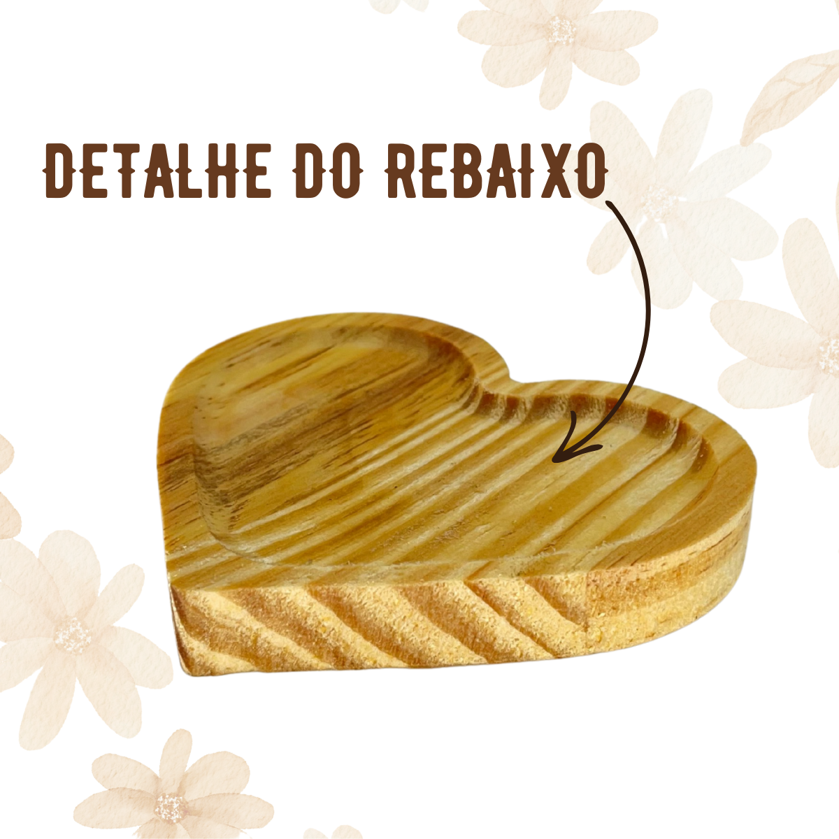 Xicara Porcelana 150ml Pires Coração Madeira