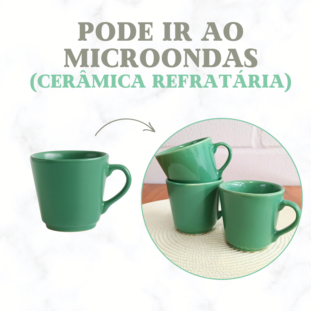 Xicara de Chá sem Pires Verde