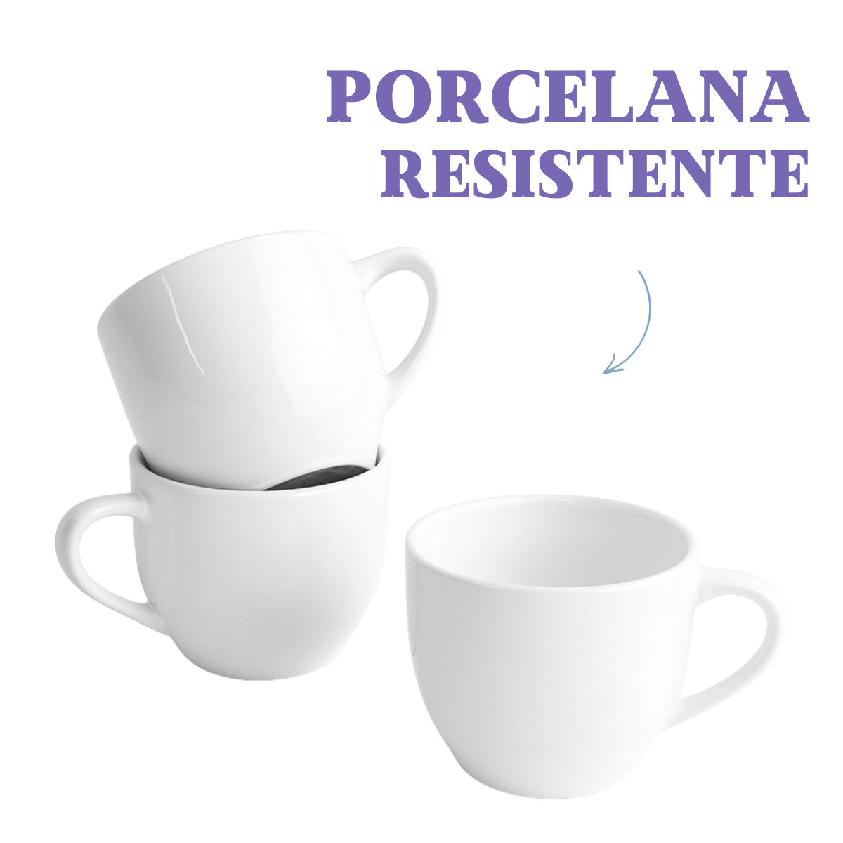 Xicara Café Porcelana Branca