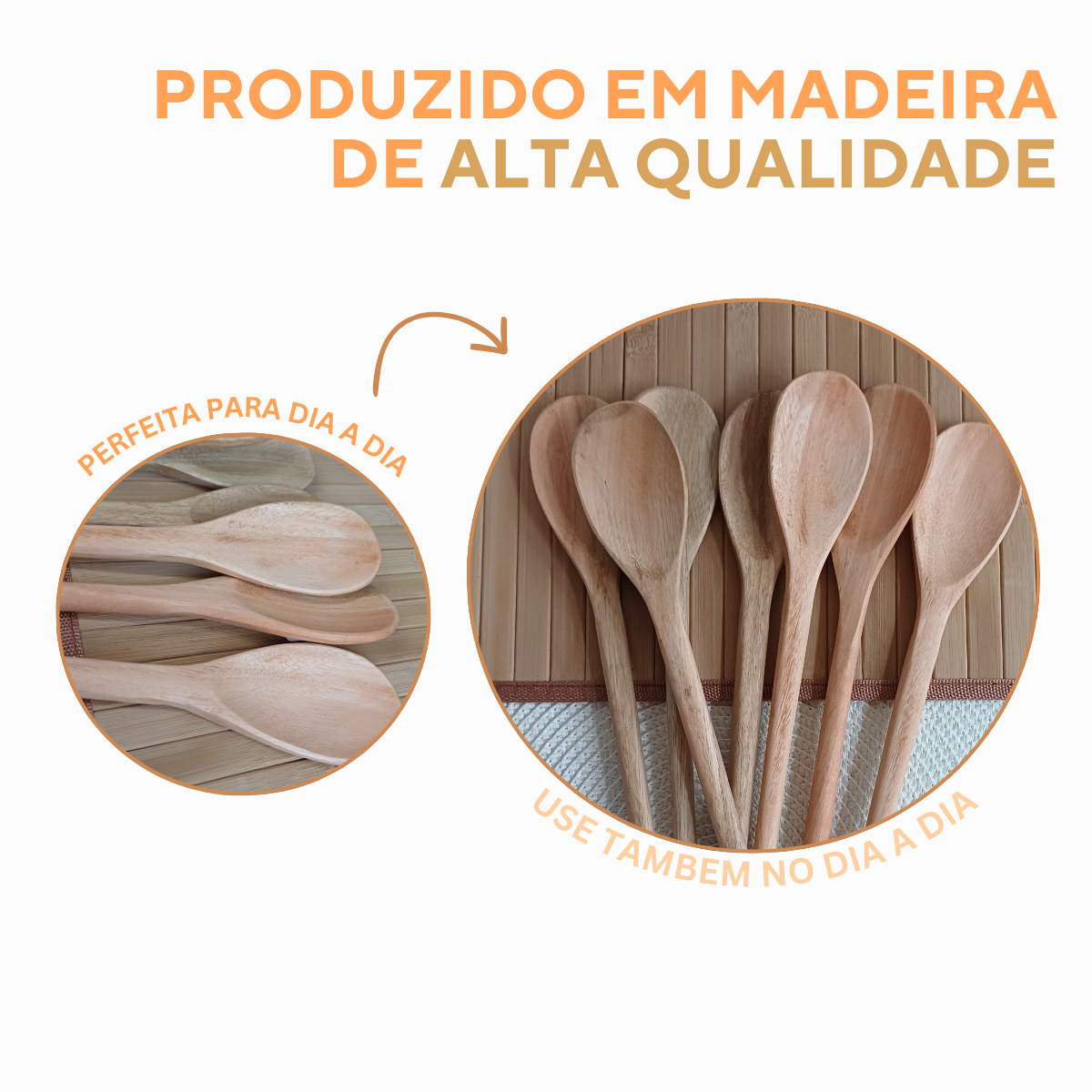 Colher de Pau 25cm Madeira
