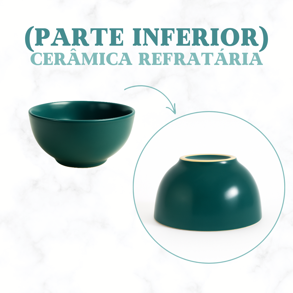 Cumbuca Ceramica Jade 500ml