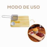 Kit Para Porções Tábua Cesta Para Frituras Ramequim Kit Restaurante