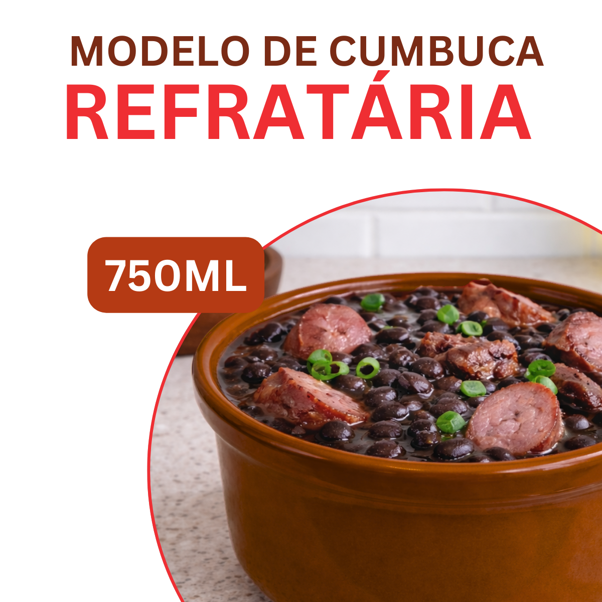 Cumbuca N°30 de Cerâmica Artesanal com 15,3 cm e 800 ml.
