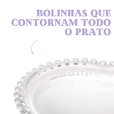 Prato Vidro Coração 22cm