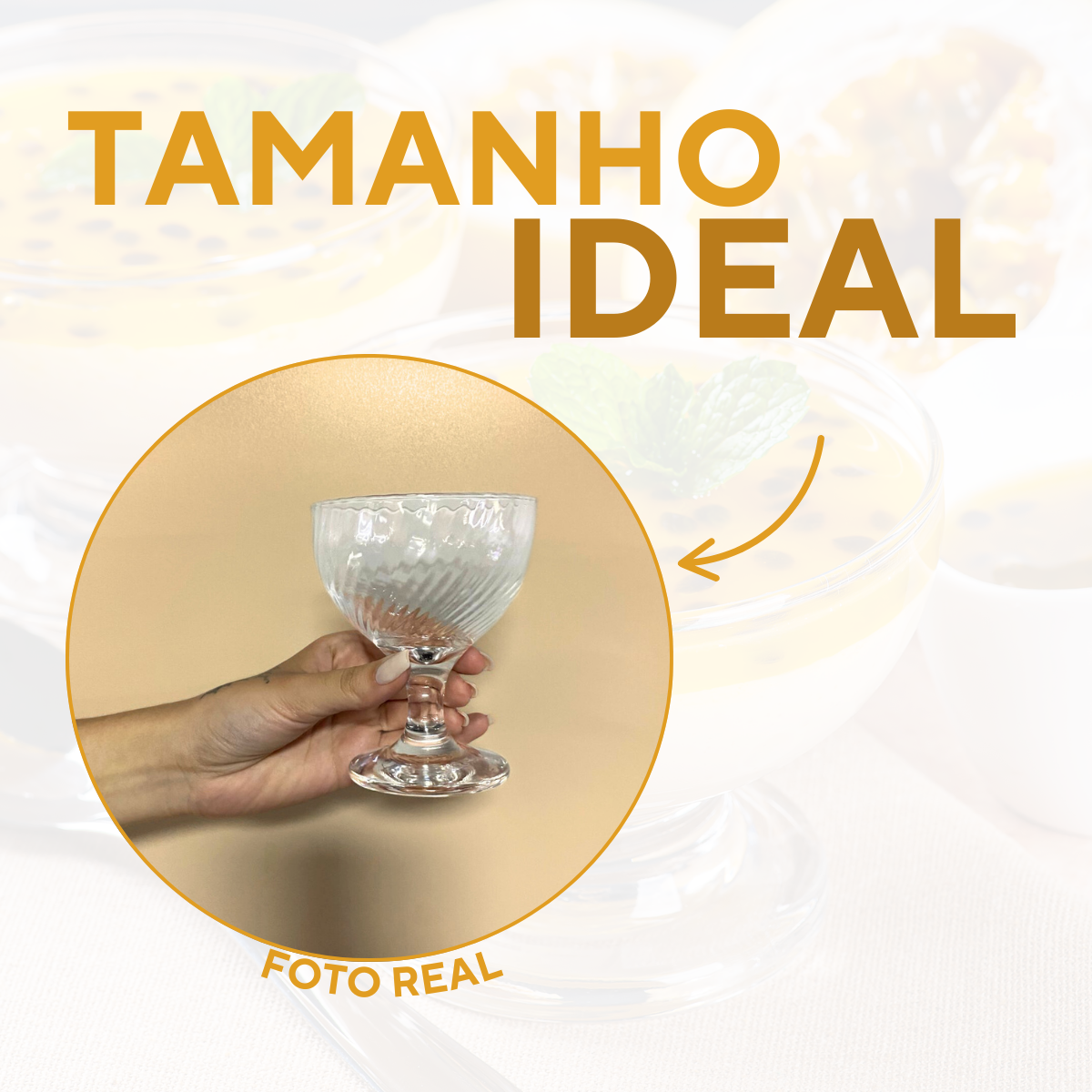 Taça Sobremesa Fiore 285ml Vidro