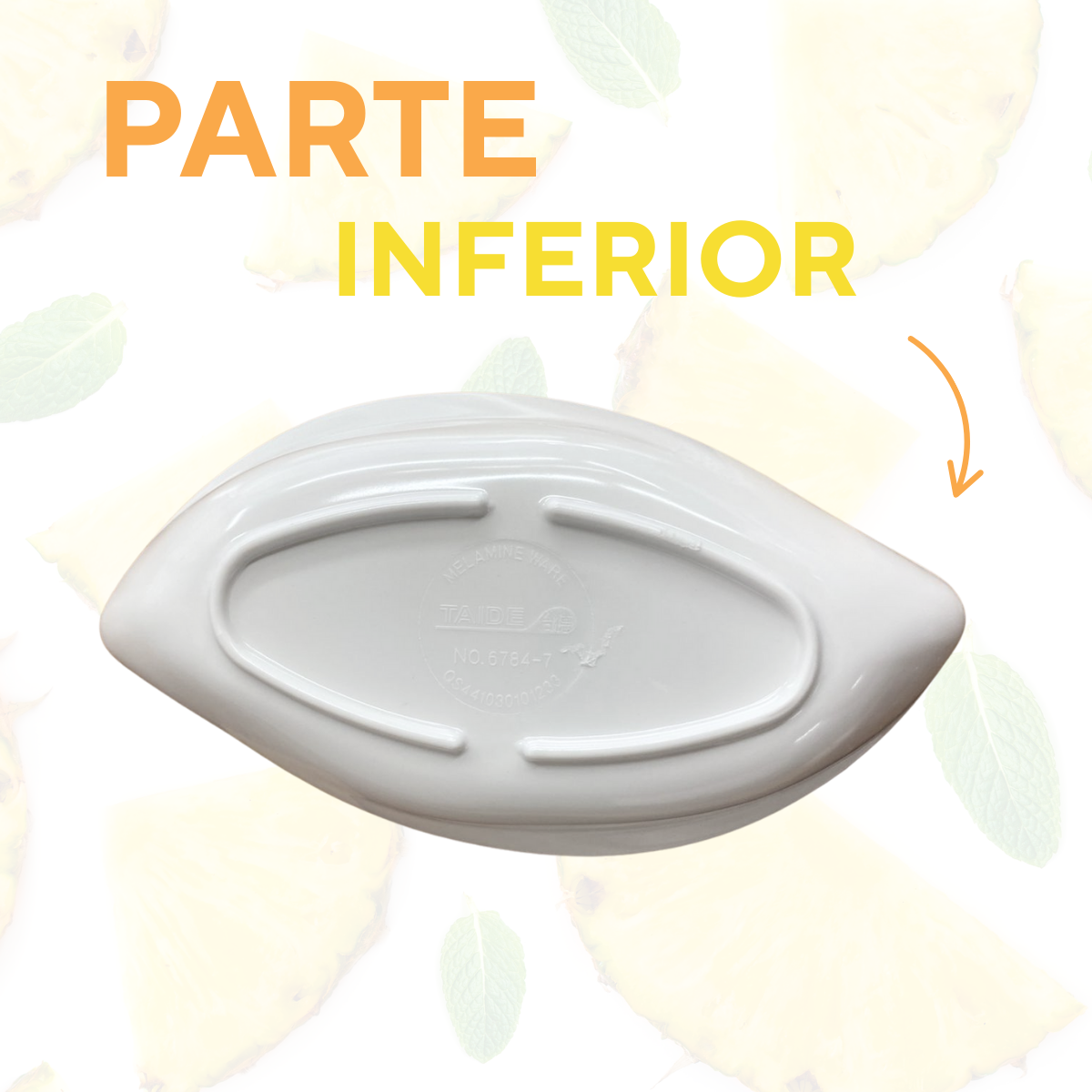 Travessa Folha Melamina 18,8cm