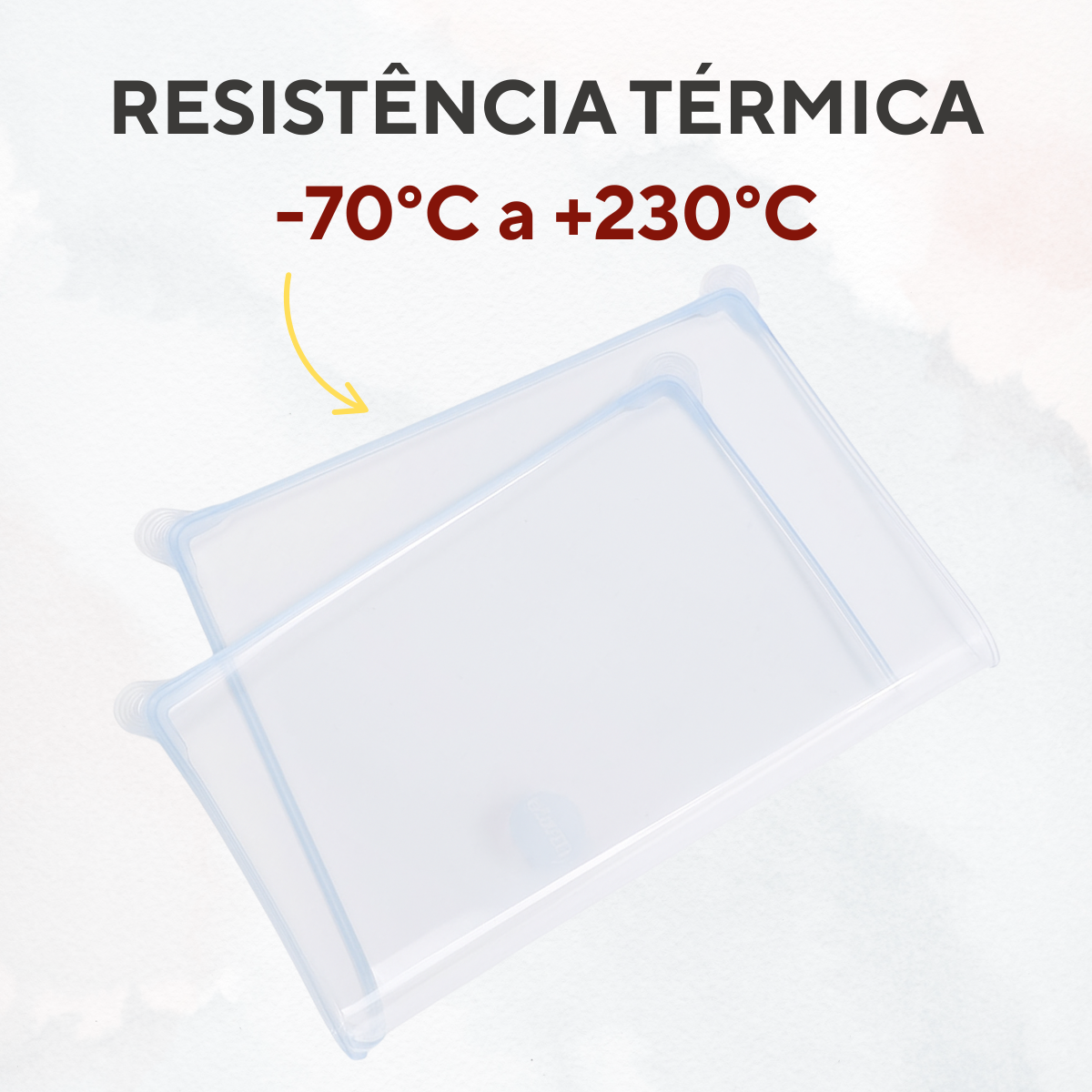 Tampa cuba Retangular 1/1 Silicone