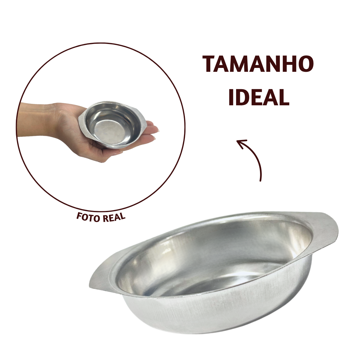 Mini Tigela Aço Inox 100ml