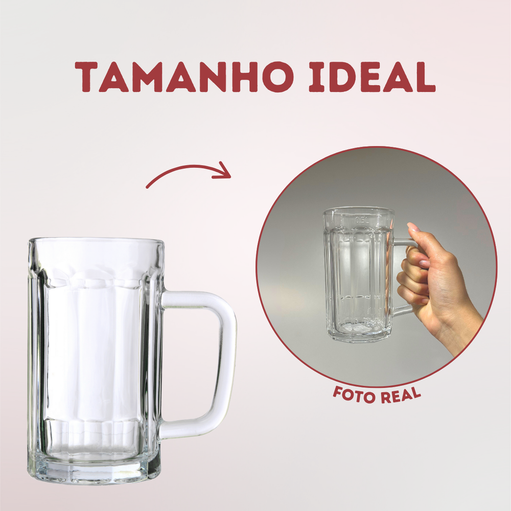 Caneca Chopp 500ml Vidro - A Gourmet