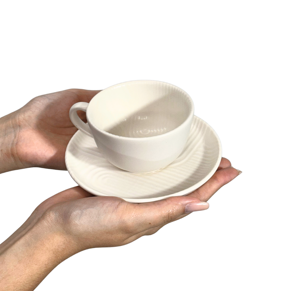 Xicara Chá Com Pires Zen 200ml - A Gourmet