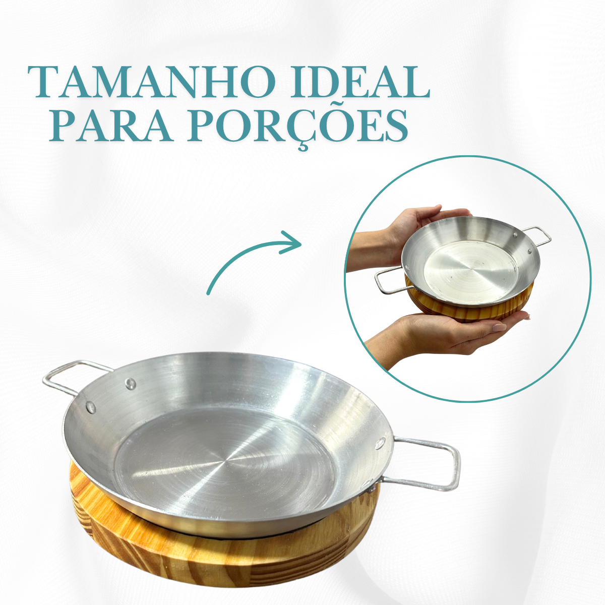 Panelinha Frigideira 20cm Com Tabua De Madeira - A Gourmet