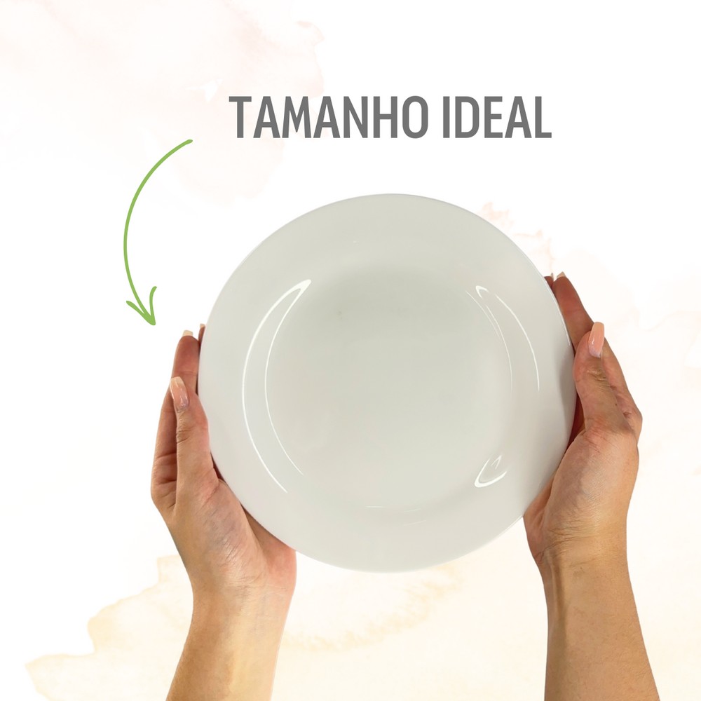 Prato Menu Raso Opaline Vidro Temperado - A Gourmet