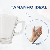 Caneca Cappuccino 140ml Experience Vidro Elegante