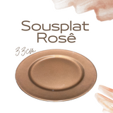 Sousplat Rose 33cm de Polipropileno