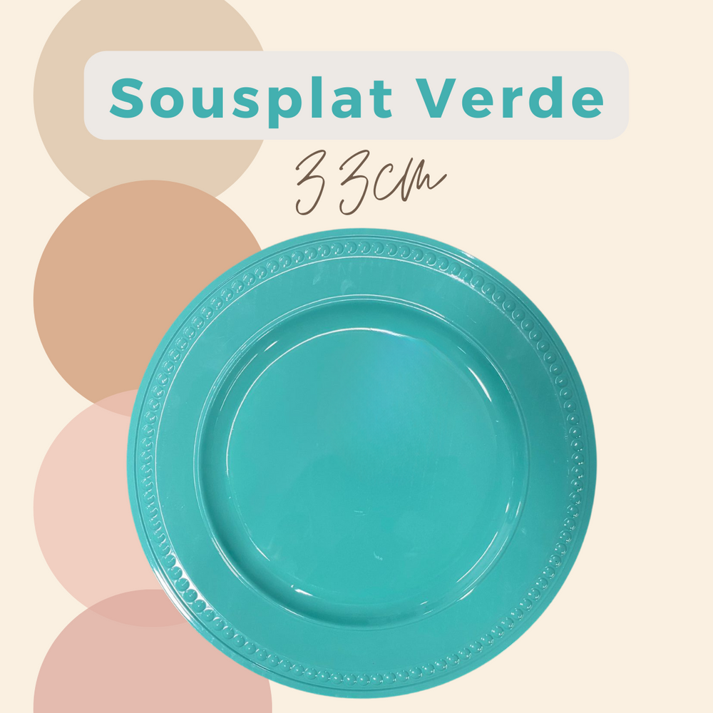 Prato Sousplat de 33cm Verde Polipropileno GZT