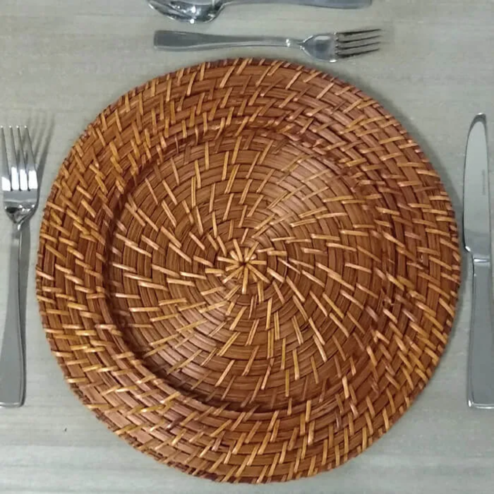 Sousplat Retangular Rattan e Bambu GZT