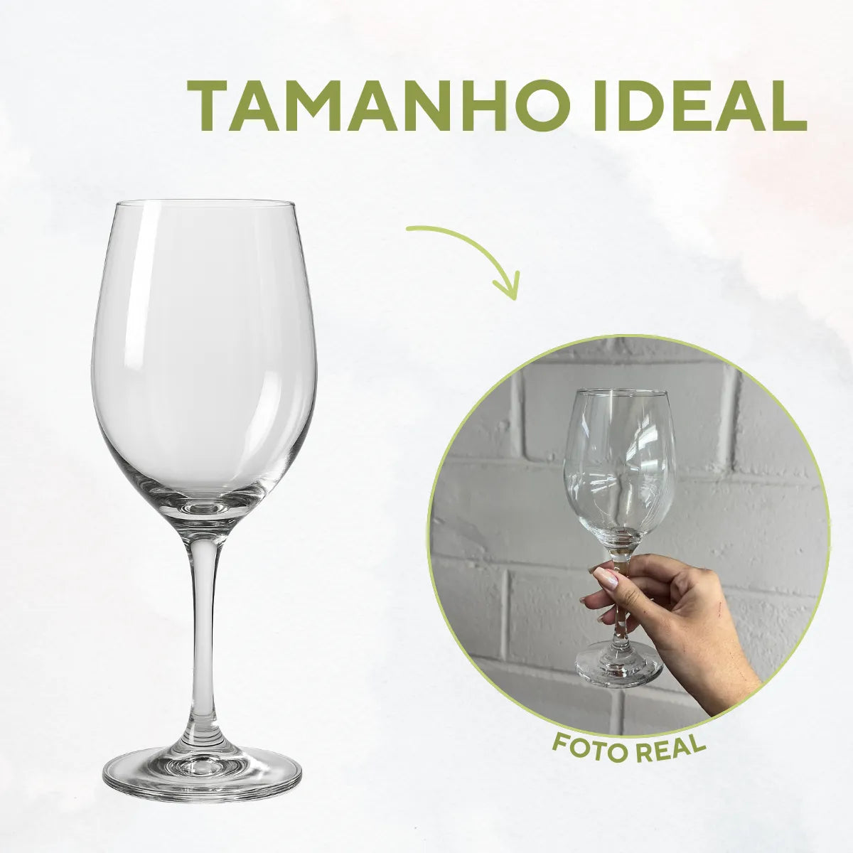 Taça Água Barone 490ml Vidro