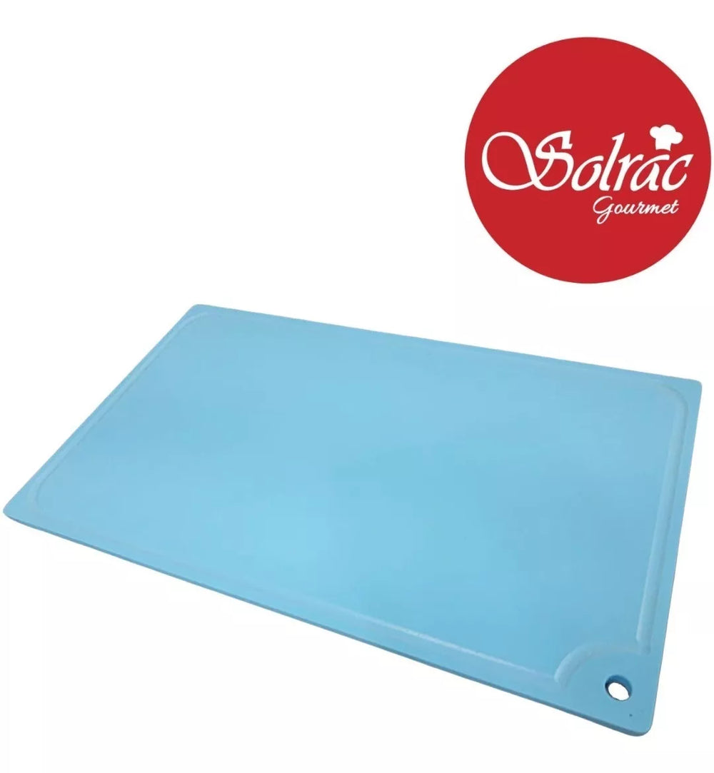 Placa de Corte Com Canaleta Azul 50cm - A Gourmet
