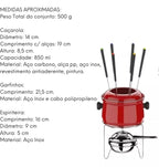 Conjunto Fondue 10Pçs Vermelho - A Gourmet