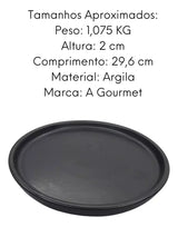 Prato Raso Preto Fosco Esmalte de Argila Glob Imports
