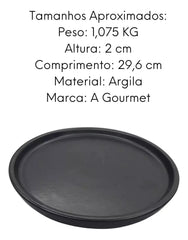 Prato Raso Preto Fosco Esmalte de Argila Glob Imports