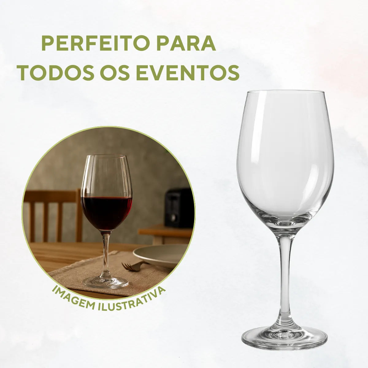 Taça Água Barone 490ml Vidro