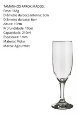 Taça Champangne Windsor de Vidro 210ml Nadir