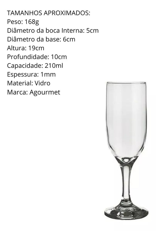 Taça Champangne Windsor de Vidro 210ml