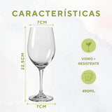 Taça Água Barone 490ml Vidro
