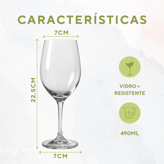 Taça Água Barone 490ml Vidro Main Image