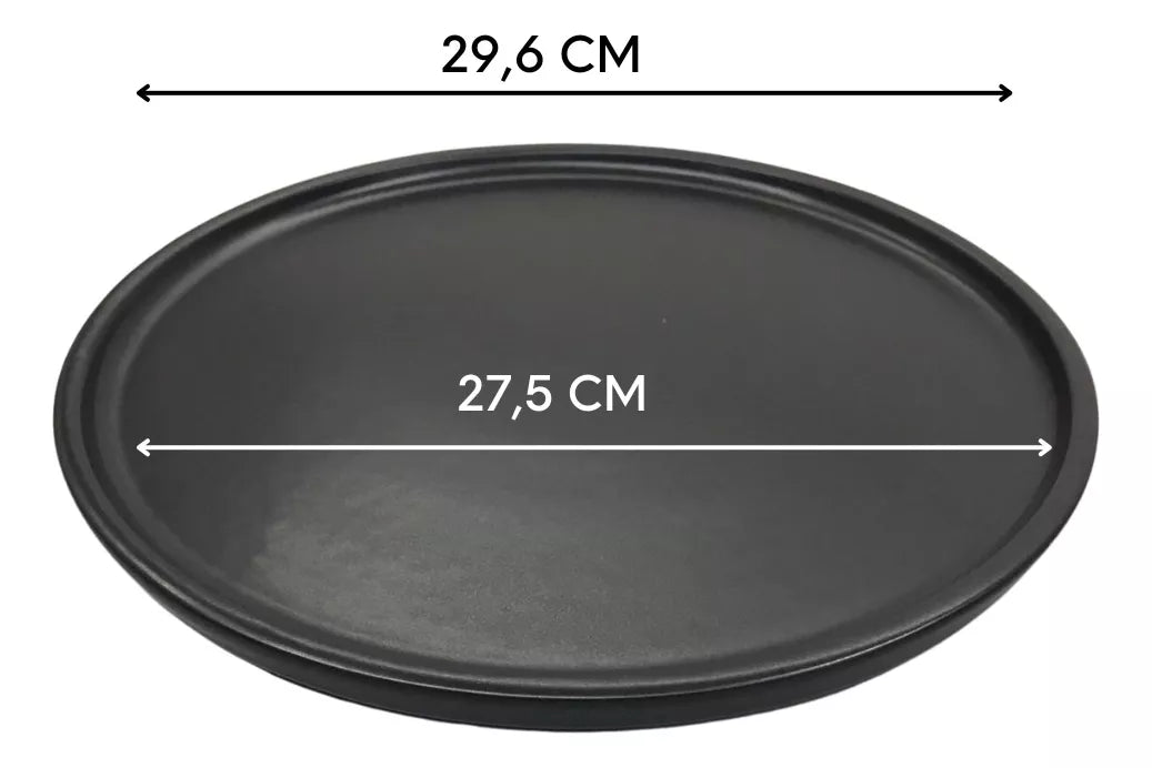 Prato Raso Preto Fosco Esmalte de Argila Glob Imports