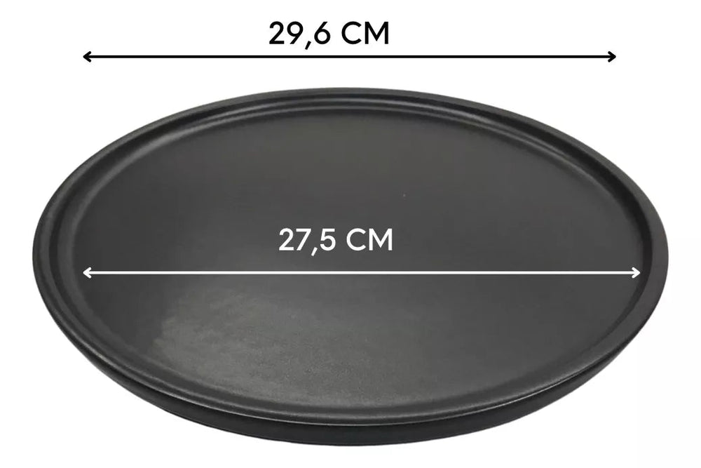 Prato Raso Preto Fosco Esmalte de Argila Glob Imports